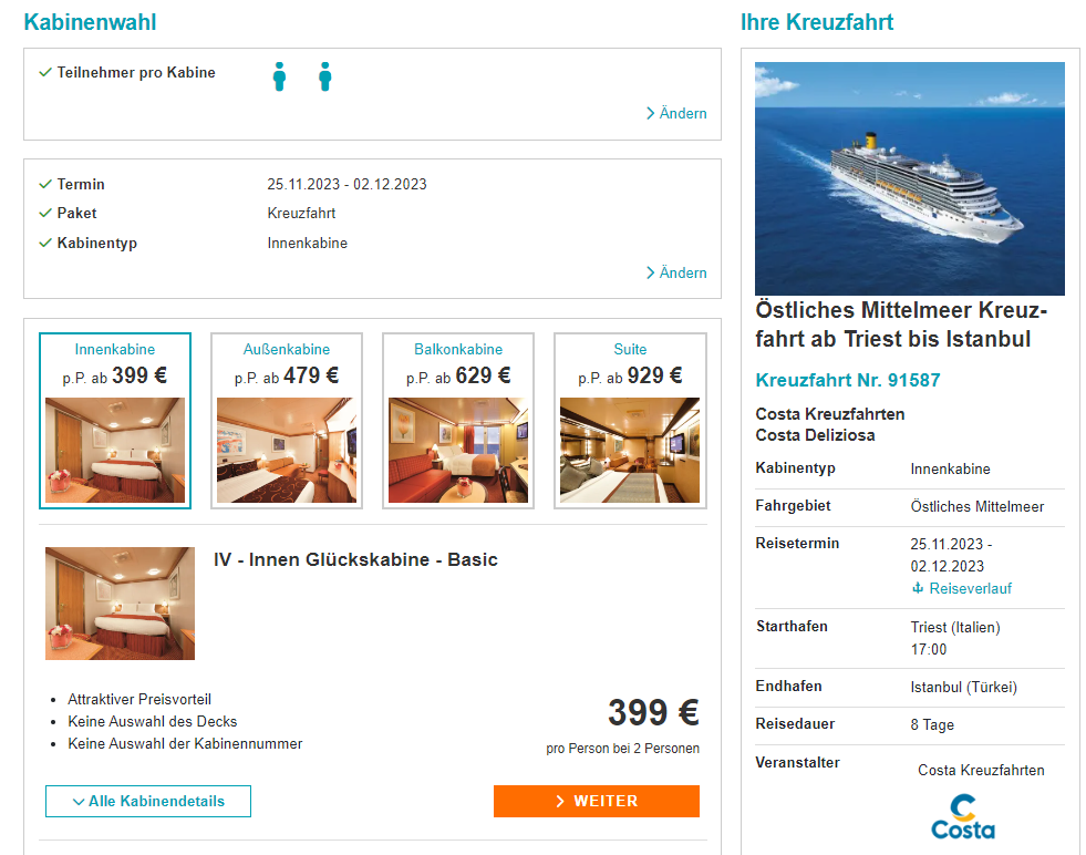 Eastern Mediterranean Cruise from Trieste ISTANBUL