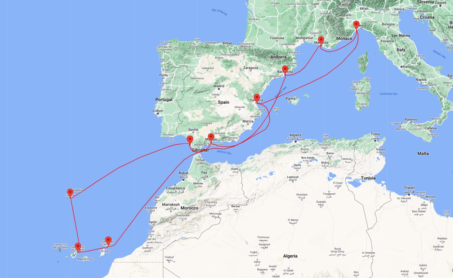 Canary Islands cruise from Savona