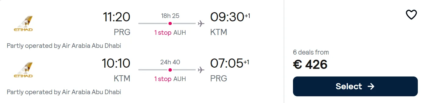 cheap flights prague nepal
