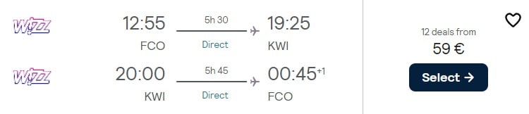 cheap flights rome kuwait