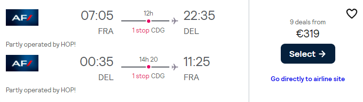 cheap flights frankfurt new delhi india