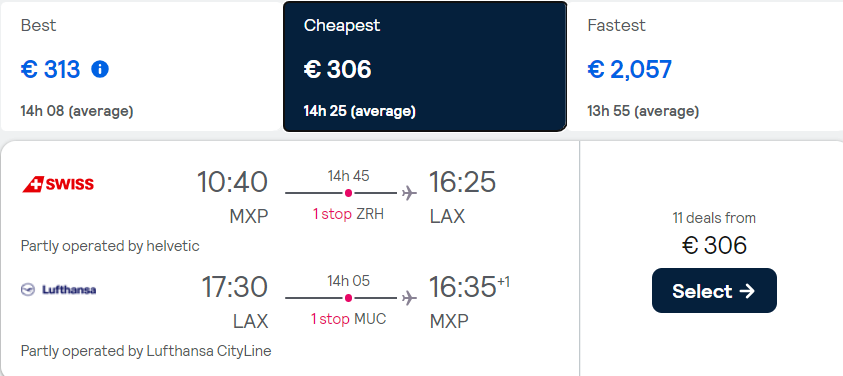 cheap flights milan los angeles