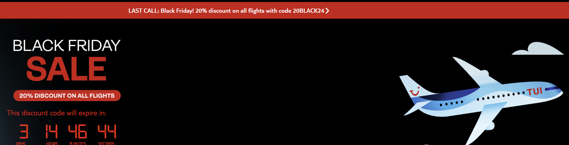 BLACK FRIDAY TUI FLY Belgium PROMO CODE