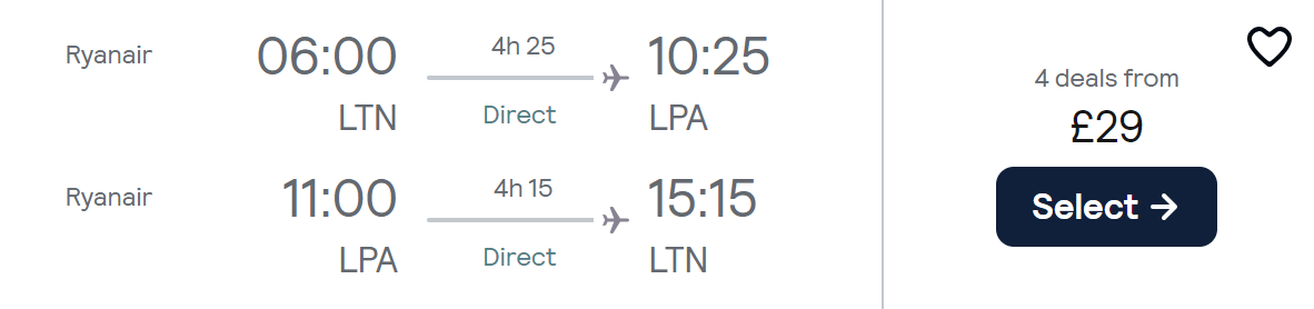 cheap flights london gran canaria