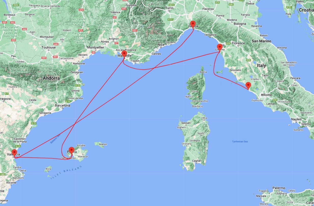 7-day Western Mediterranean cruise from Rome