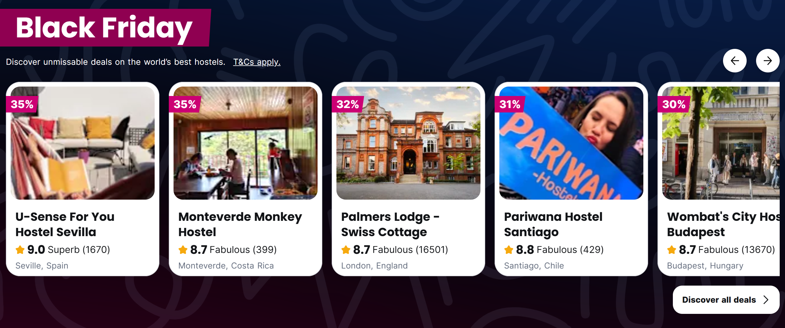 HOSTELWORLD BLACK FRIDAY 2025