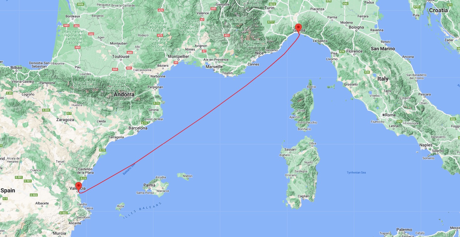 Western Mediterranean cruise from Genoa to VALENCIA