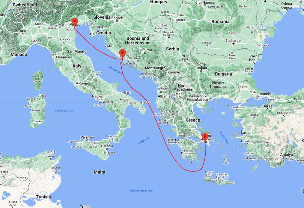 cheap cruise from athens to venice