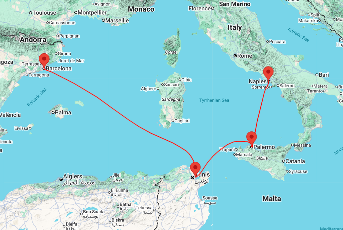 cruise naples barcelona
