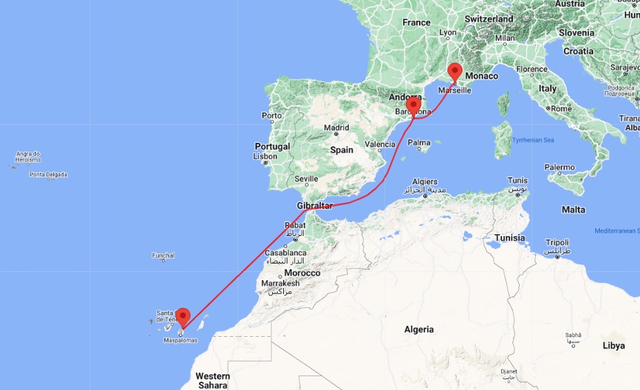 Costa Cruise from Gran Canaria to Marseille