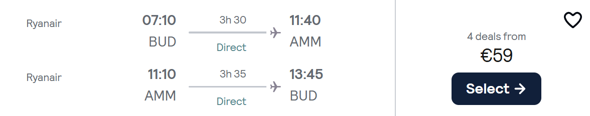 cheap flights budapest jordan