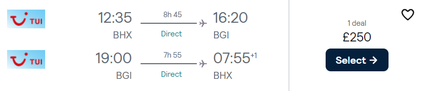 cheap flights birmingham barbados