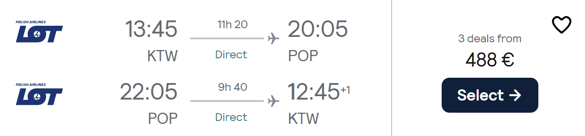 cheap flights katowice dominican republic
