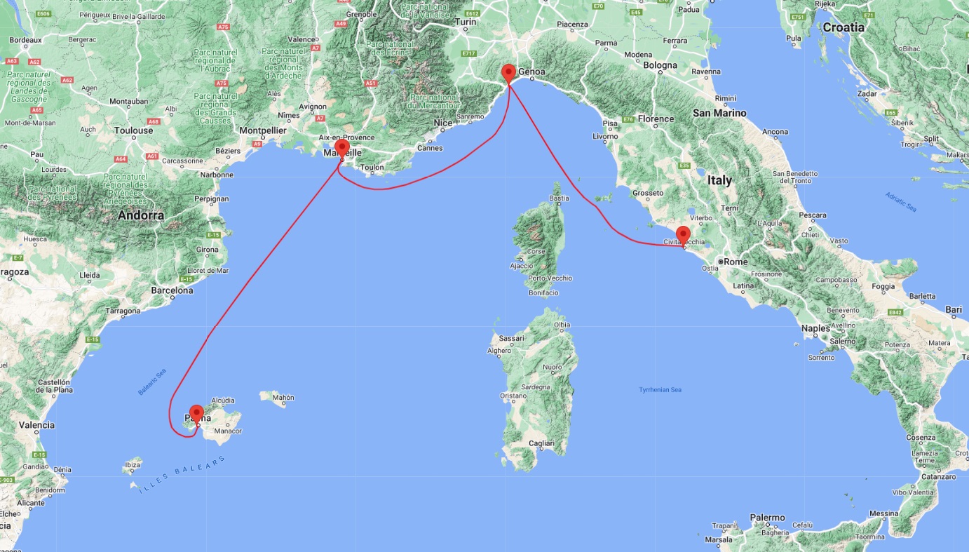 cruise from rome to palma mallorca