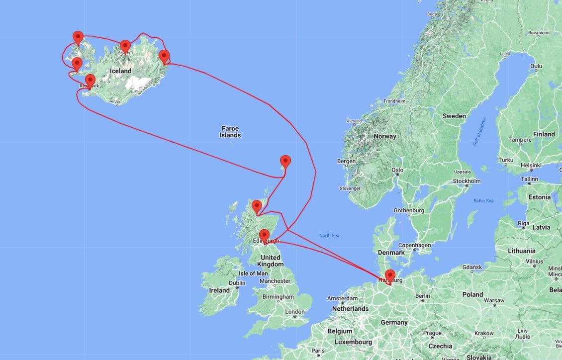 iceland cruise from hamburg