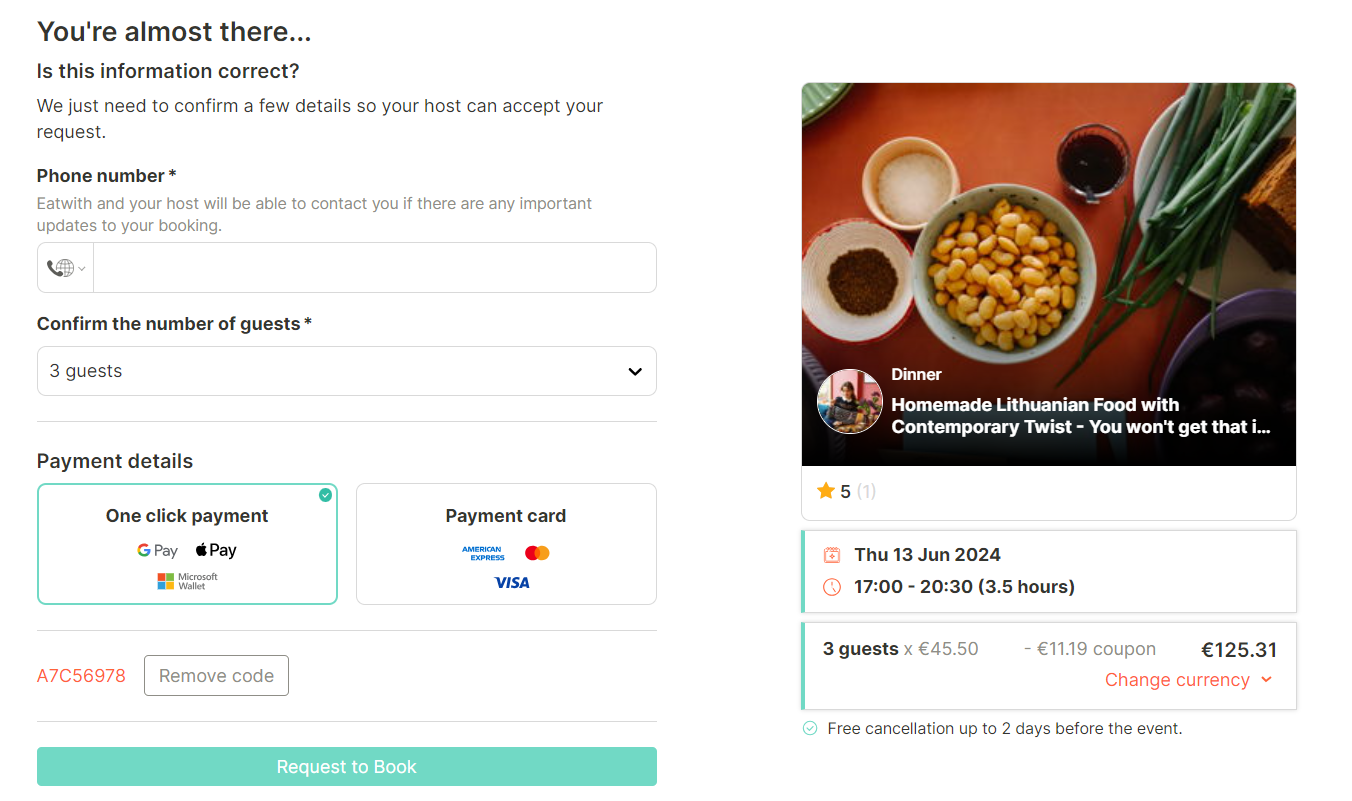 eatwith promo code