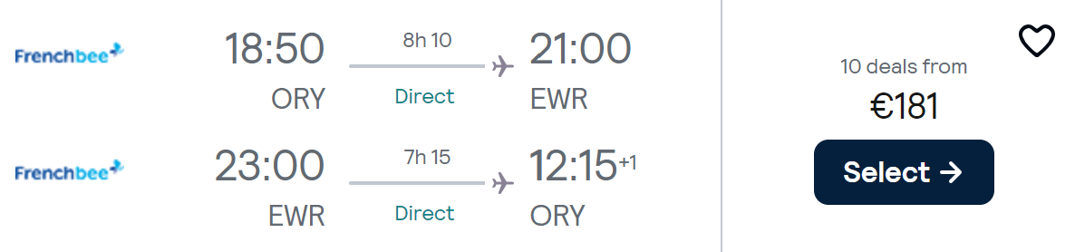cheap flights paris new york
