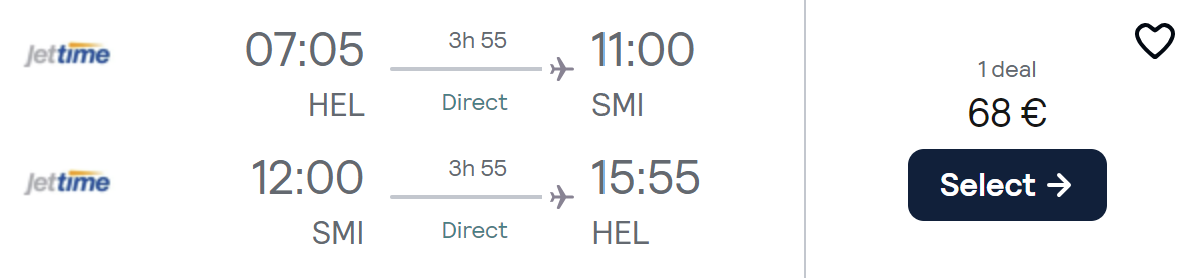 cheap flights helsinki samos greece
