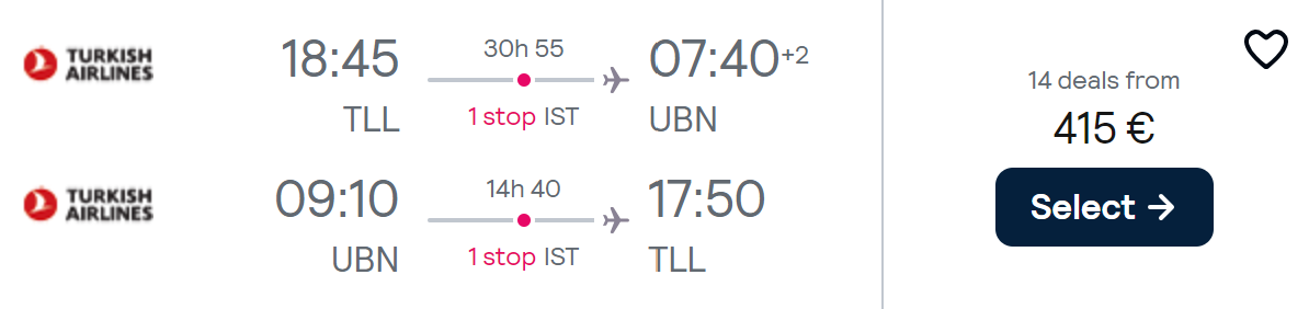cheap flights tallinn mongolia