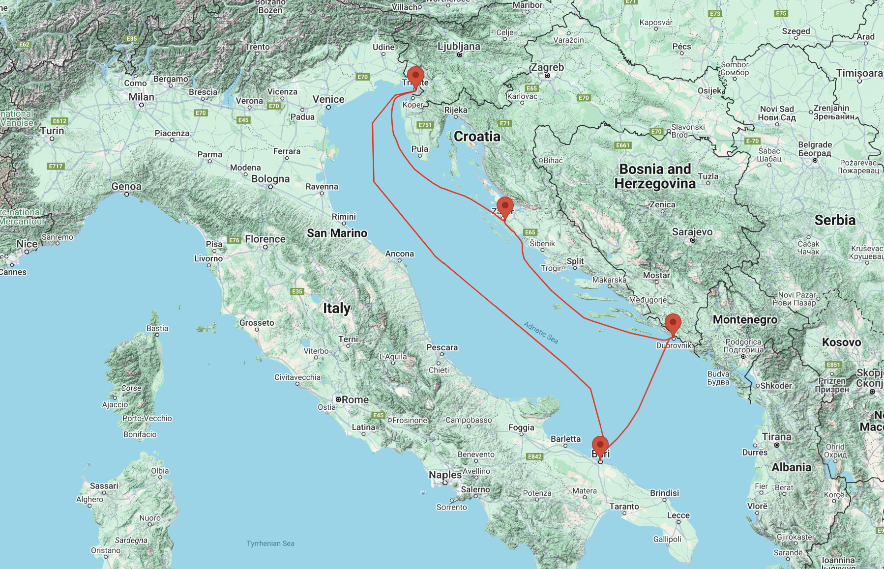 Mediterranean cruise from Trieste