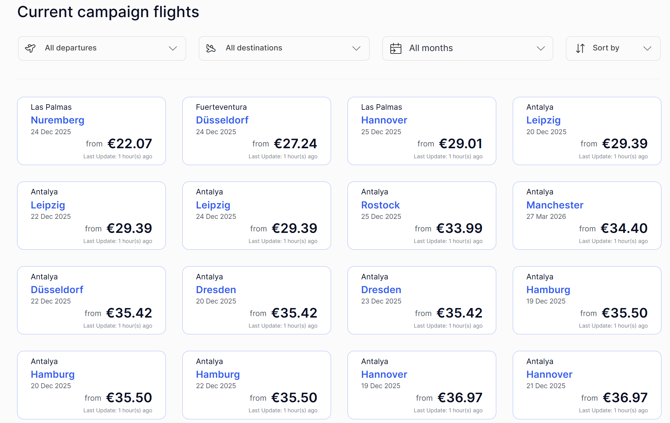 Corendon Black Friday flights