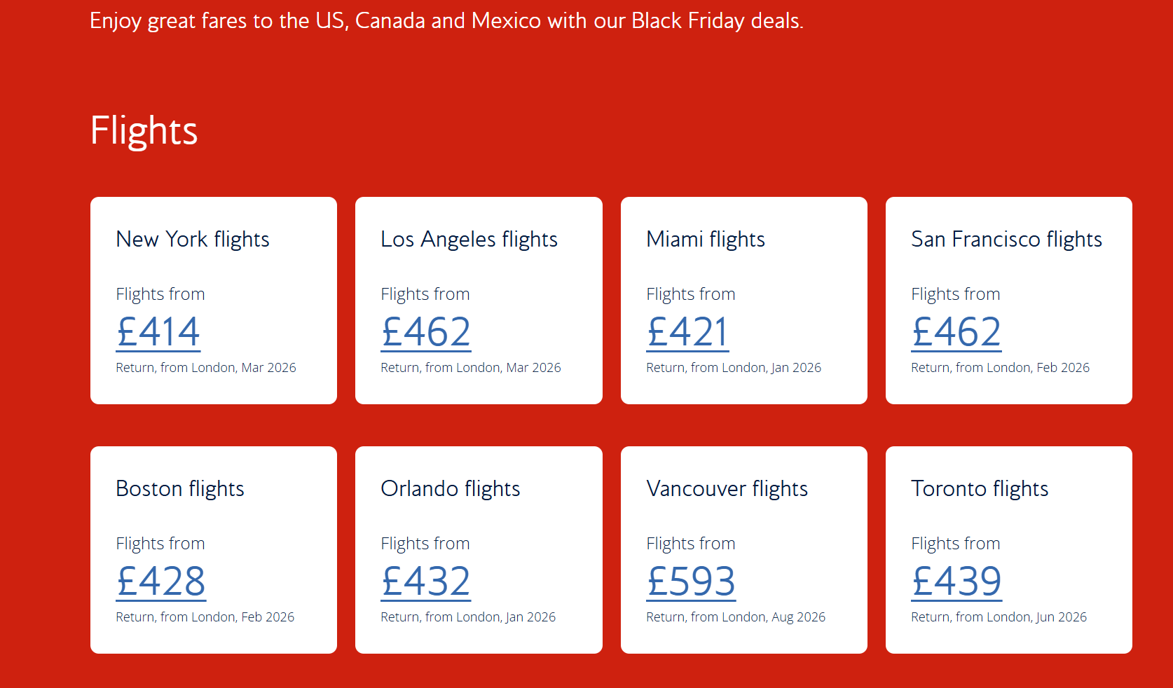 british airways black friday 2025