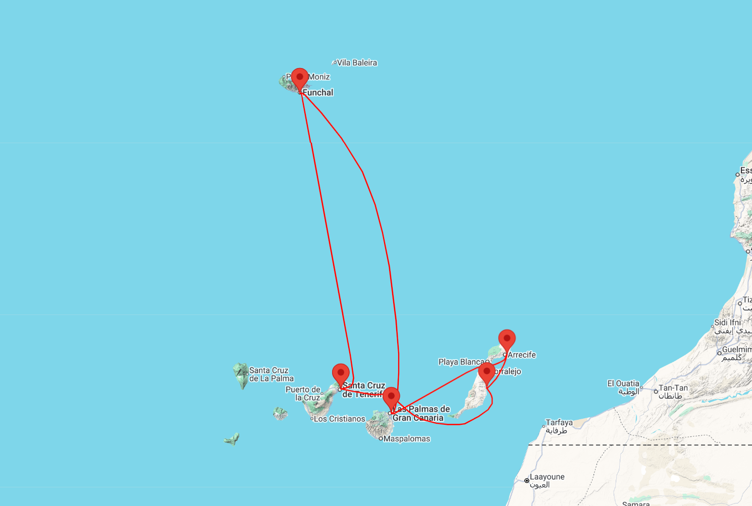 Canary Islands cruise from to Gran Canaria