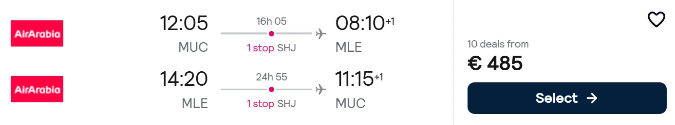 cheap flights munich maldives