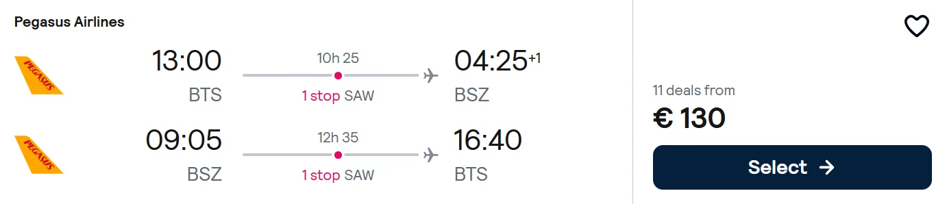 Cheap flights from Bratislava to KYRGYZSTAN