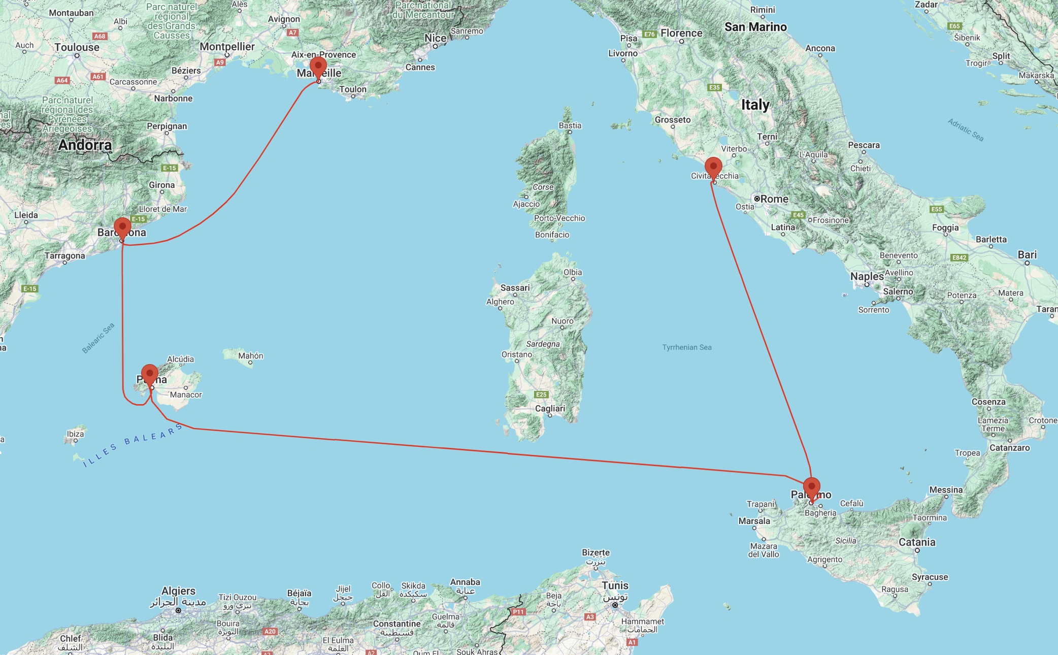 cruise from marseille to rome