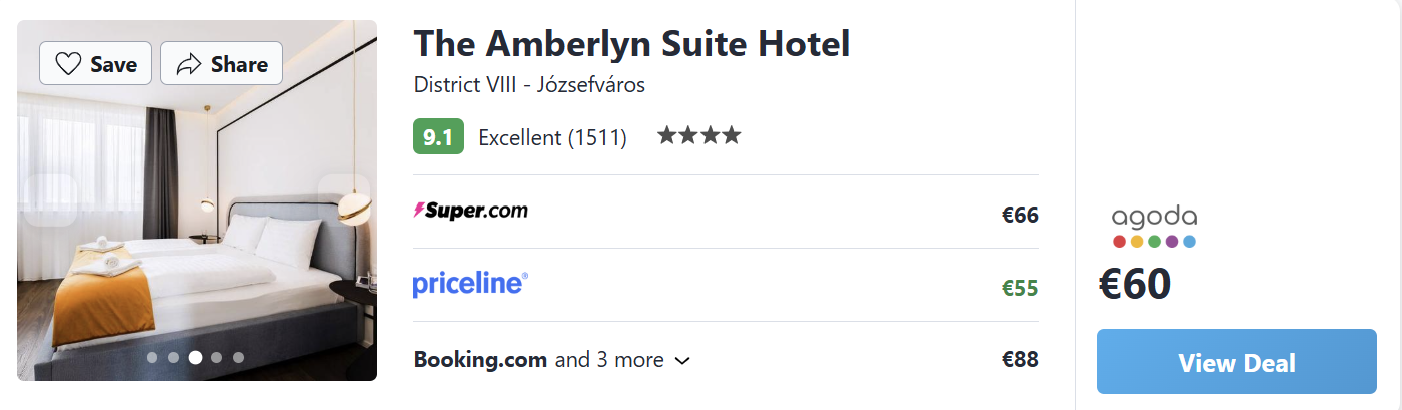 Amberlyn Suite Hotel in Budapest