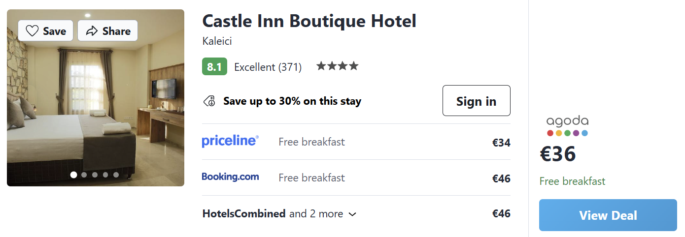 Castle Inn Boutique Hotel in Antalya, Turkey