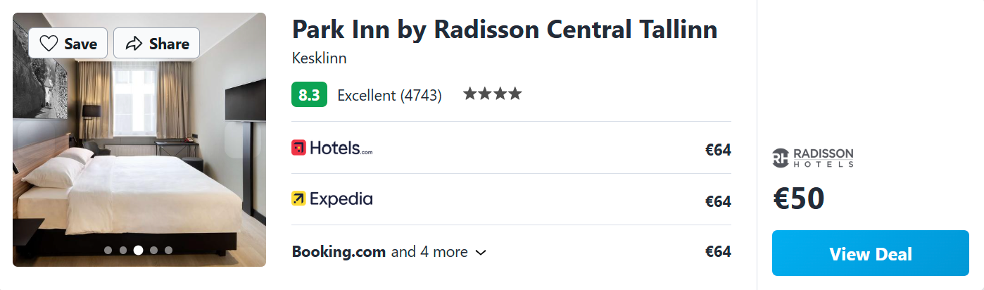 Park Inn by Radisson Central Tallinn hotel sale