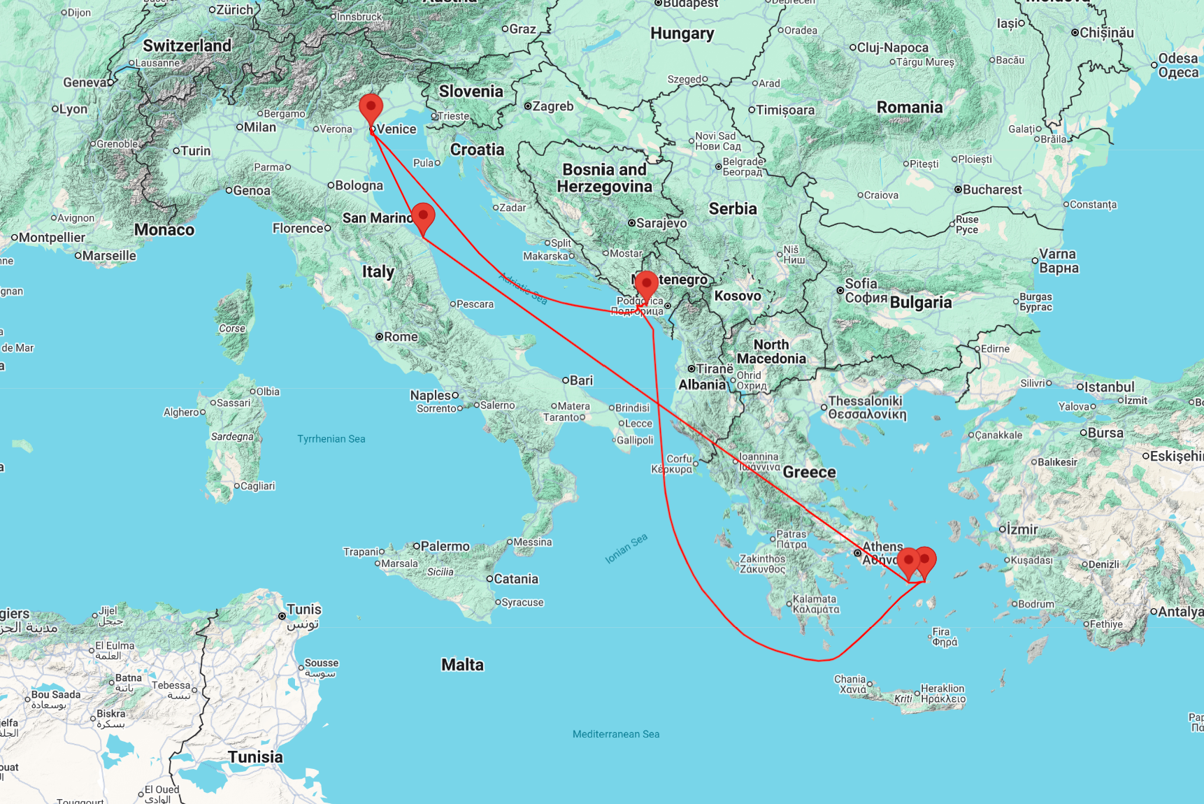 MSC Eastern Mediterranean cruise from to Venice