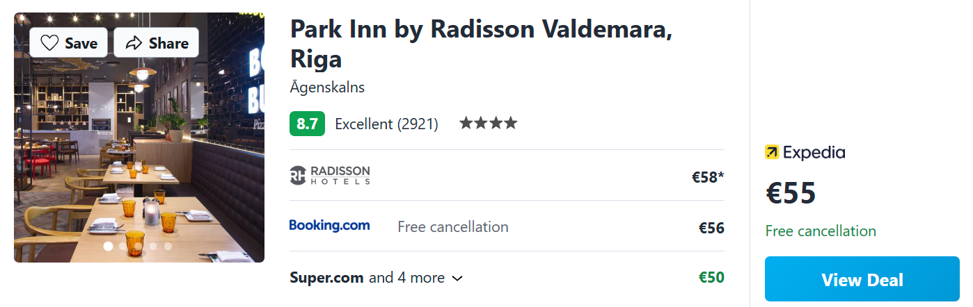 The Park Inn by Radisson Riga Valdemara