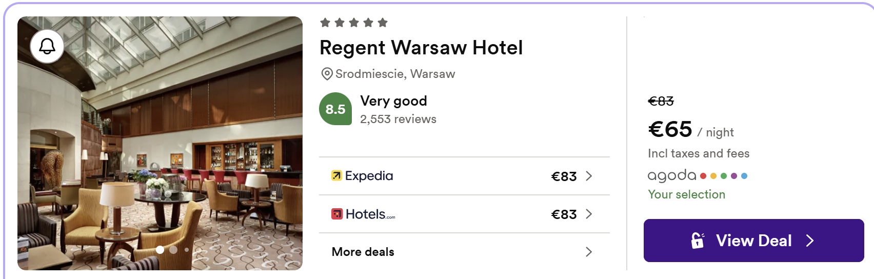 Regent Warsaw Hotel in Warsaw, Poland