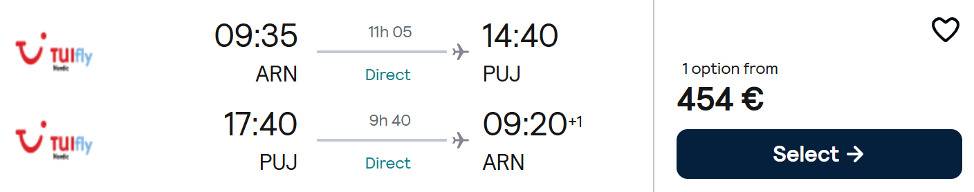 cheap flights stockholm dominican republic