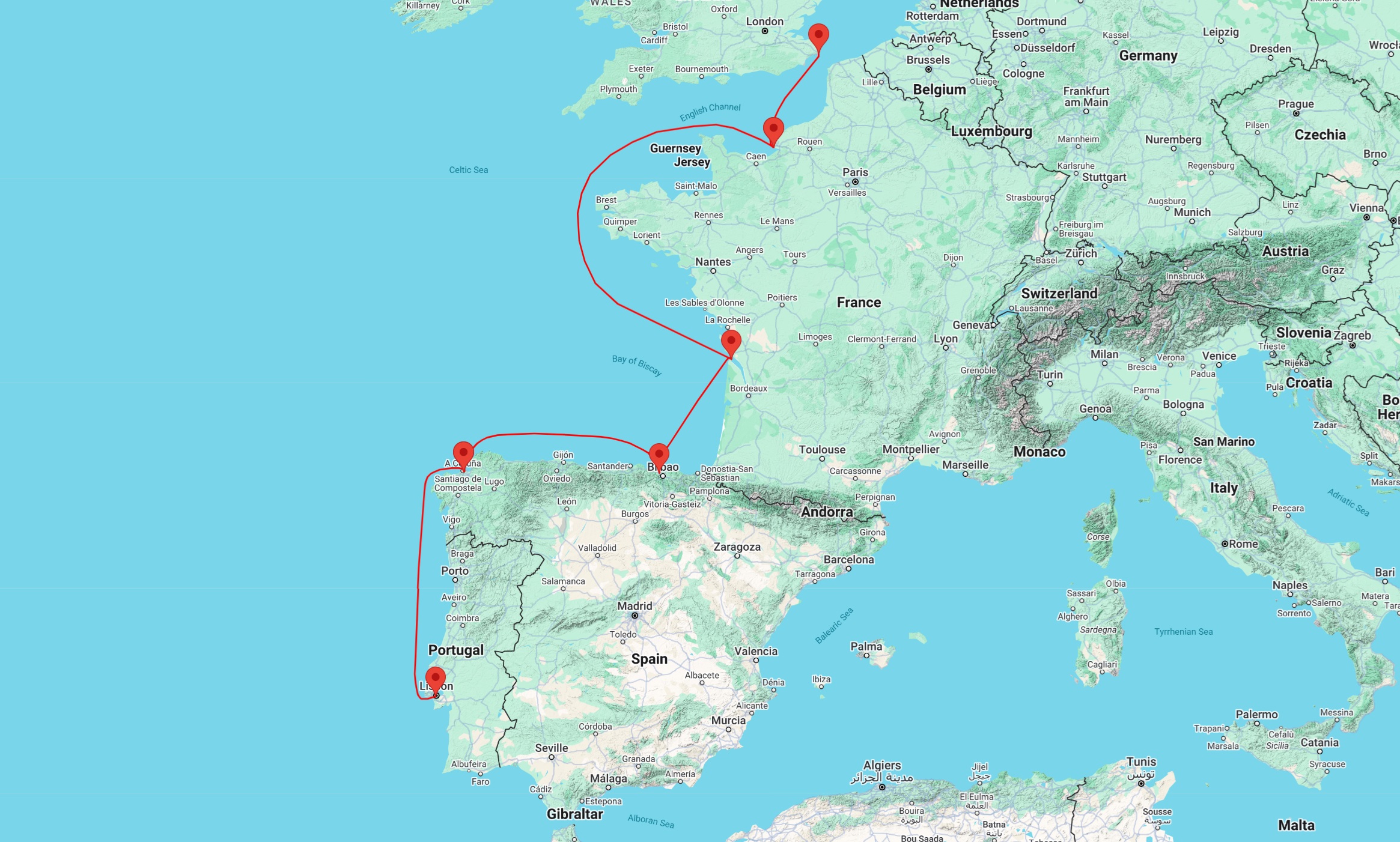 Western Europe Cruise from Lisbon to Dover UK