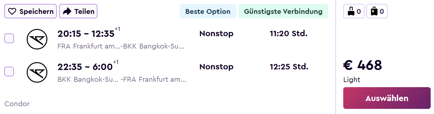 frankfurt bangkok