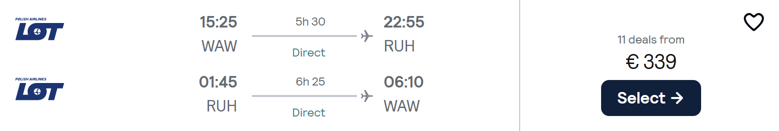 cheap flights warsaw saudi arabia