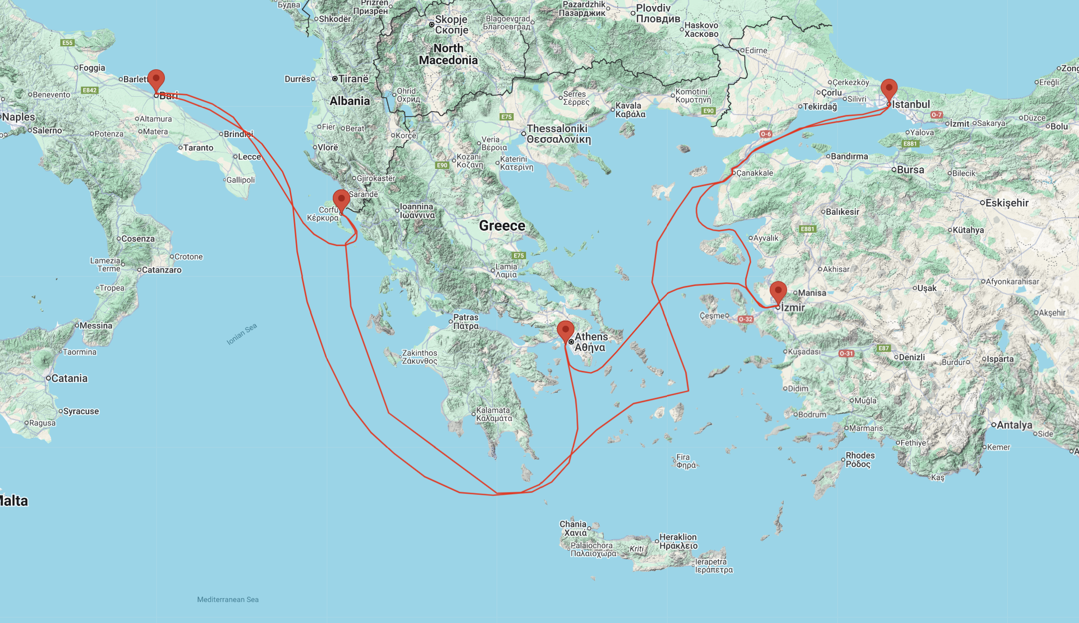 Eastern Mediterranean cruise from to Athens
