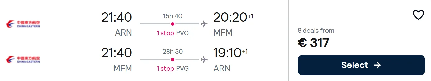 cheap flights stockholm macau