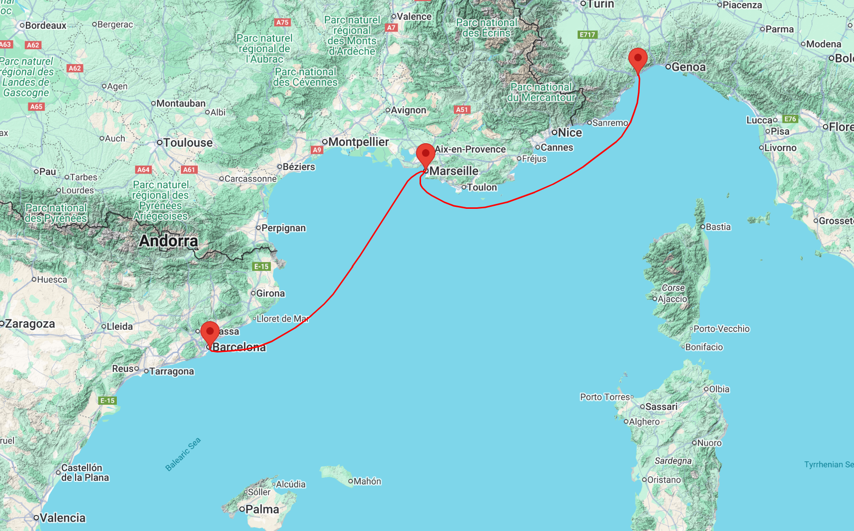 cruise from savona to barcelona