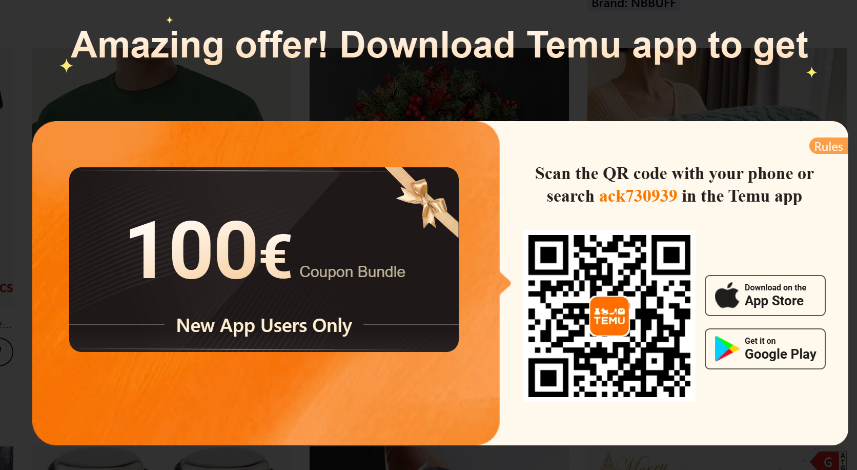temu free credit code