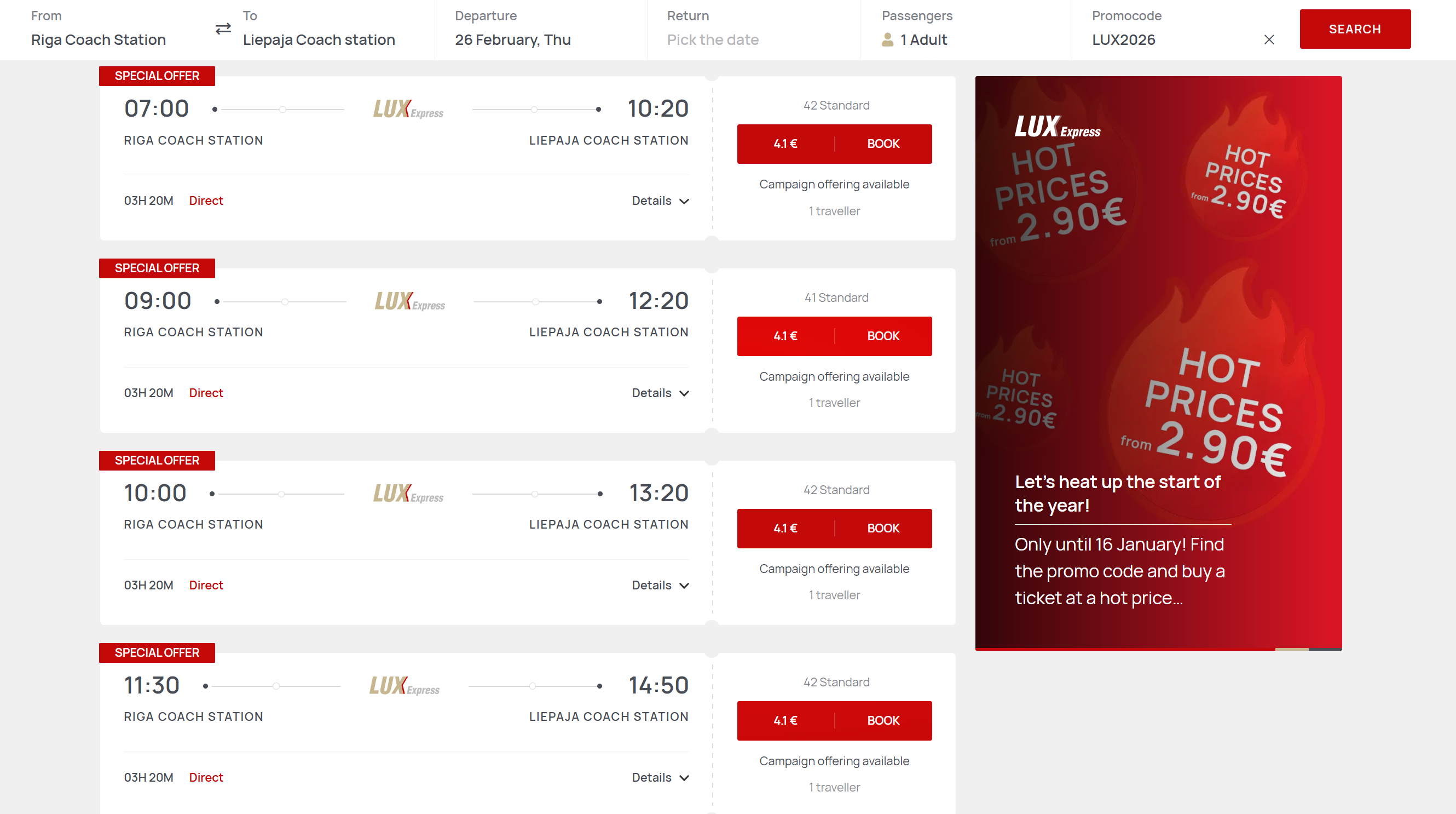 lux express promo code 2026