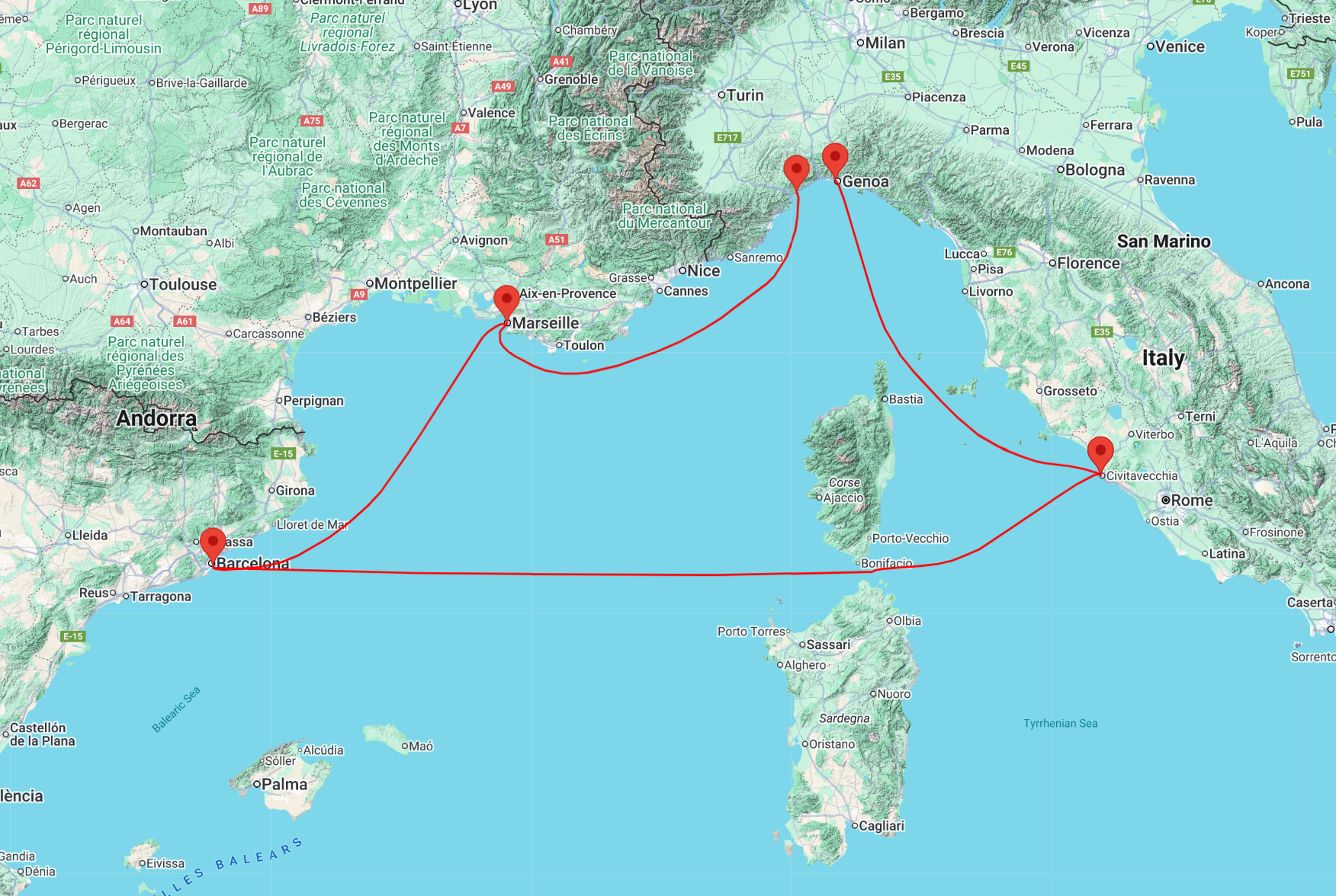 cruise savona to genoa