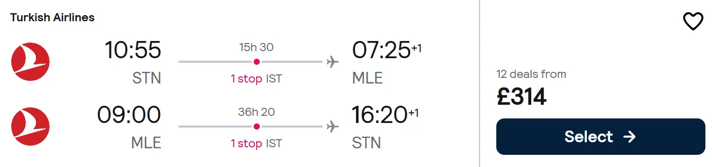 cheap flights london maldives