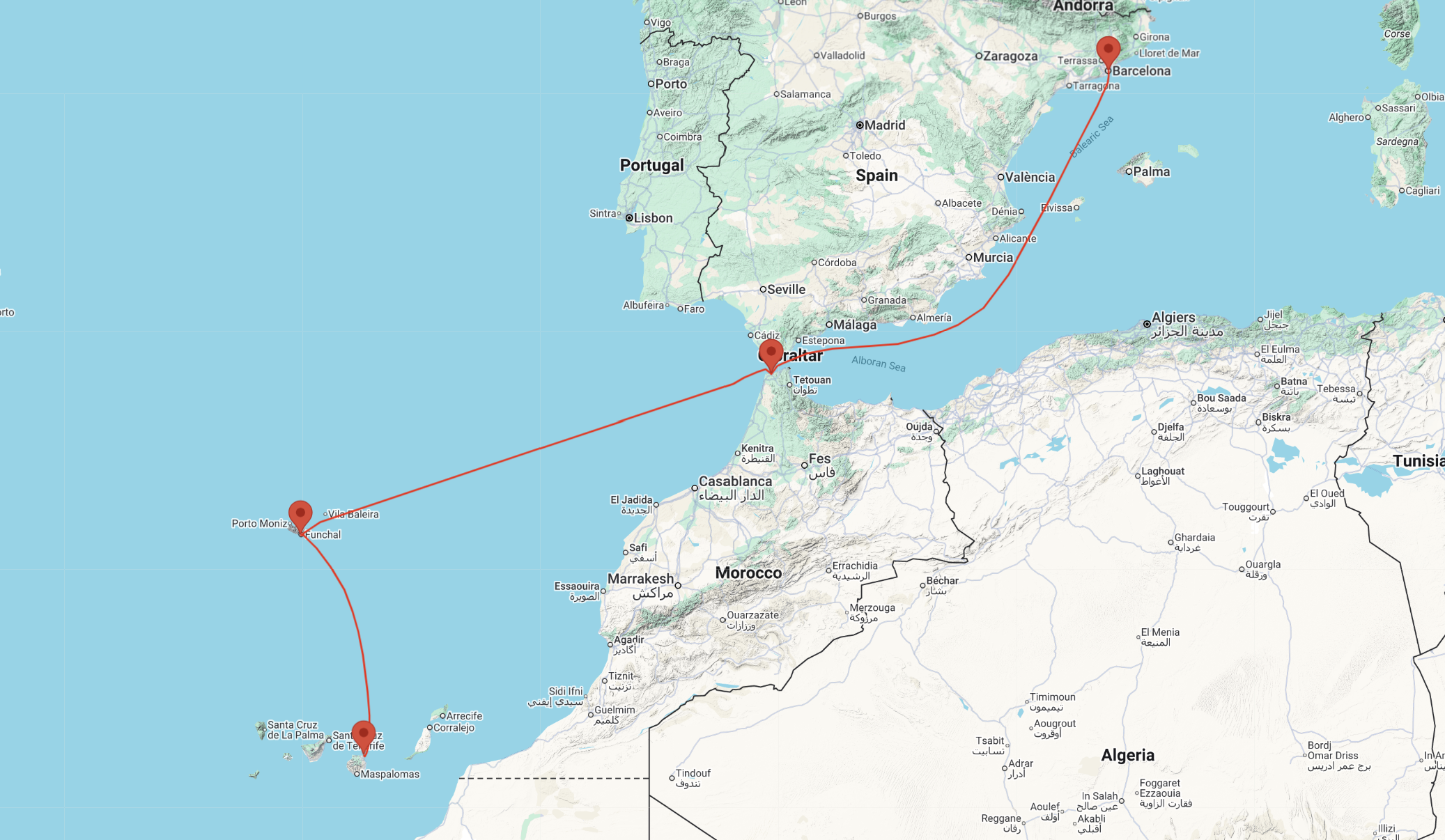 cruise from gran canaria to barcelona