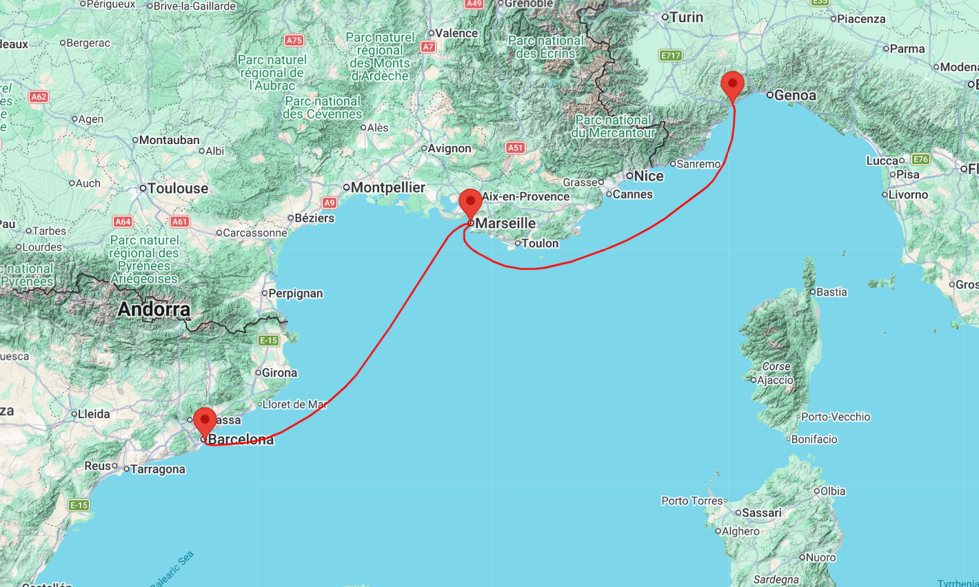 cruise from savona to barcelona