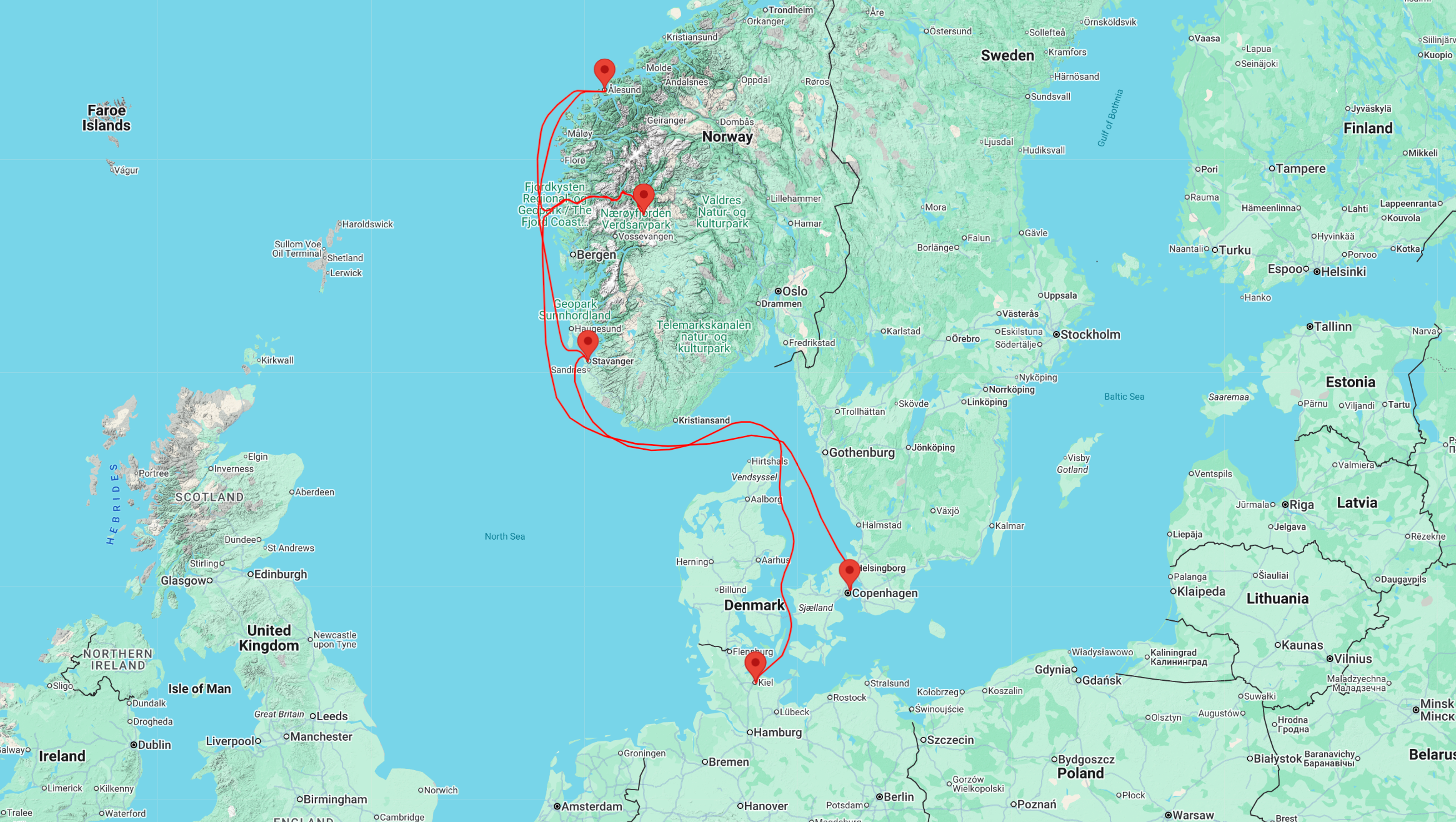 fjords cruise from Copenhagen
